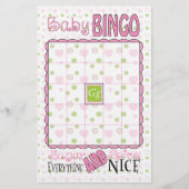 Babydusche BINGO "Zucker und Gewürz" Flyer (Vorne)