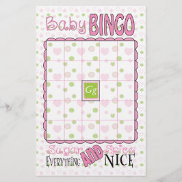 Babydusche BINGO "Zucker und Gewürz" Flyer