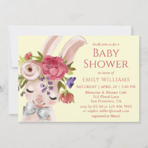 Babydusche Bläschen Kaninchen Niedlich Moderne Einladung