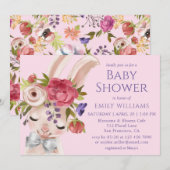 Babydusche Bläschen Kaninchen Niedlich Moderne Einladung (Vorne/Hinten)