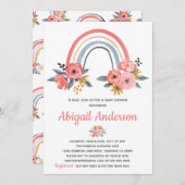 Babydusche Bläsernenbogen Stilvolle Wasserfarbe Einladung (Vorne/Hinten)