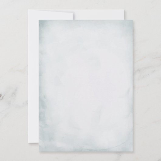 Babydusche Blass Weiße Rosen Einladung (Rückseite)