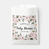 Babydusche, blassrosa, weiße Rosen, Kleider Geschenktütchen (Vorderseite)