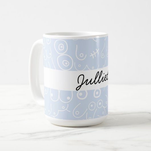 Babydusche blau kaffeetasse (Vorderseite Links)