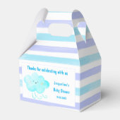 Babydusche Blaue Streifen Geschenkschachtel (Vorderseite)