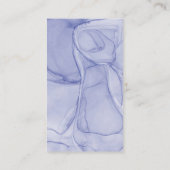 Babydusche Blauer Eleganter Blumenbilderverkleidun Begleitkarte (Rückseite)