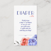 Babydusche Blauer Eleganter Blumenbilderverkleidun Begleitkarte (Vorderseite)