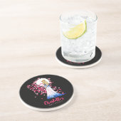 Babydusche Blonde Lady in Maternity Long Dress Getränkeuntersetzer (Seite)