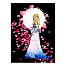 Babydusche Blonde Lady in Maternity Long Dress