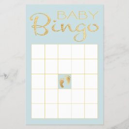 Babydusche BLUE BINGO "Gold/Blue Classic" Flyer
