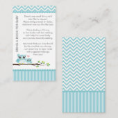 Babydusche Blue bringen eine Buchdusche mit. Begleitkarte (Vorne/Hinten)