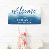 Babydusche Blue Ombre Begrüßung Banner (Insitu)