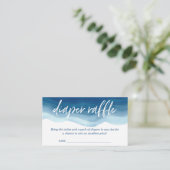 Babydusche Blue Ombre Wasserfarben Windelwanne Begleitkarte (Stehend Vorderseite)