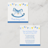 Babydusche Blue Rock Buchkarten Begleitkarte (Vorne/Hinten)