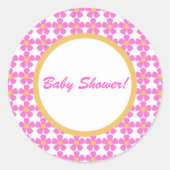 Babydusche Blume Aufkleber (Vorderseite)