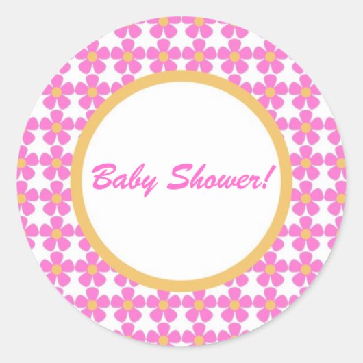 Babydusche Blume Aufkleber (Vorderseite)