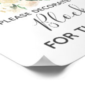 Babydusche Blume Erstellen Sie ein Blockaktivitäts Poster (Ecke)