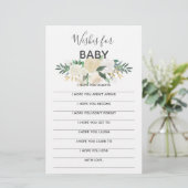 Babydusche Blume Keepake - Wünsche für Kinder (Stehend Vorderseite)