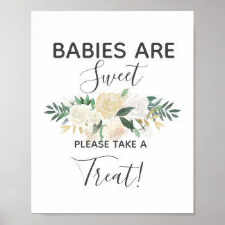 Babydusche Blume Leckerei signieren Poster