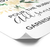 Babydusche Blume Momosa Bar Mimosa Zeichen Poster (Ecke)