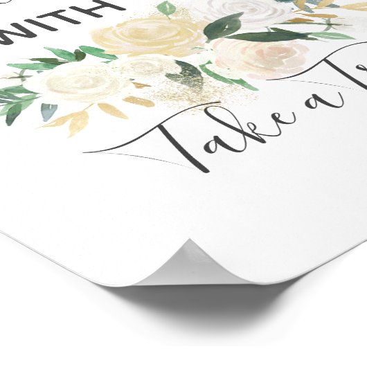 Babydusche Blume Nehmen Sie eine Leckerei Gunst-Ze Poster (Ecke)