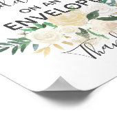 Babydusche Blume Rücksendeadresse Zeichen Poster (Ecke)