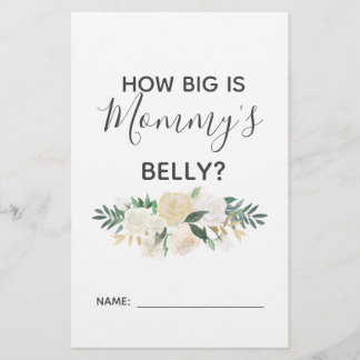 Babydusche Blume Wie groß ist Mama's Bauchspiel
