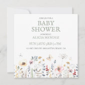 BABYDUSCHE, BLUMENBAUMUSTER, BOTANISCHE BABYDUSCHE EINLADUNG (Vorderseite)