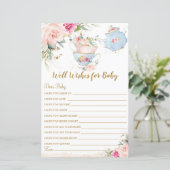 Babydusche Blumenkohl Party Brunnenwünsche für Bab (Stehend Vorderseite)