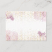 Babydusche Blumenrosa Letters Diaper Tombola Begleitkarte (Rückseite)