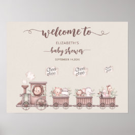 Babydusche Boho Begrüßung Poster