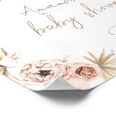 Babydusche Boho Begrüßungszeichen, moderne Pampas  Poster (Ecke)