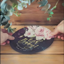 Babydusche Boho Blumenzather Lila Bokeh Light