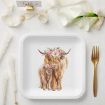 Babydusche Boho Highland Calf