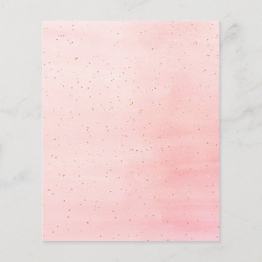 Babydusche Boho Pampas Gras rot Rosa Budget Flyer (Hinten)