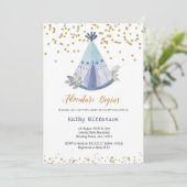 Babydusche Boho Teepee Einladung (Stehend Vorderseite)