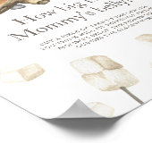 Babydusche Bonfire - Wie groß ist der Bauch der Ma Poster (Ecke)