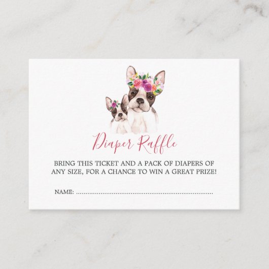 Babydusche Boston Mama und Babywindeln Begleitkarte (Vorderseite)