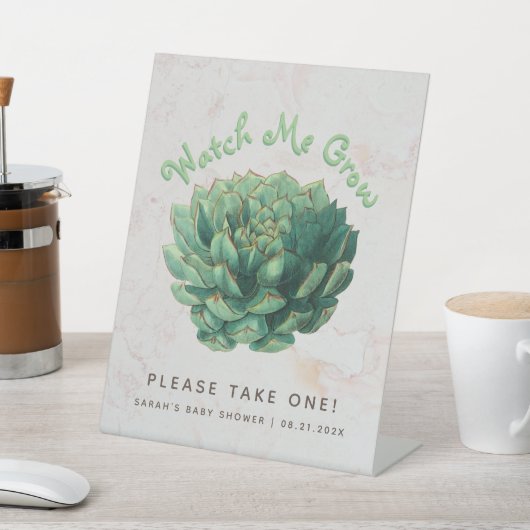 Babydusche botanisch aussehen sockelschild (In SItu)