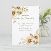 Babydusche botanisch einladung (Stehend Vorderseite)