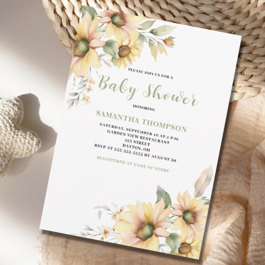 Babydusche botanisch einladung