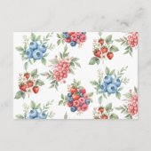 Babydusche Botanischer Wald Berries Anfrage Begleitkarte (Rückseite)