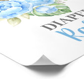 Babydusche Boy Bärentaucher-Raffelzeichen Poster (Ecke)