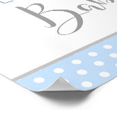 Babydusche "Boy Elephant Prince" Begrüßungszeichen Poster (Ecke)