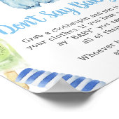 Babydusche "Boy Popsicle" sagt nicht Baby Poster (Ecke)