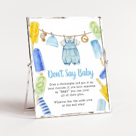 Babydusche "Boy Popsicle" sagt nicht Baby Poster