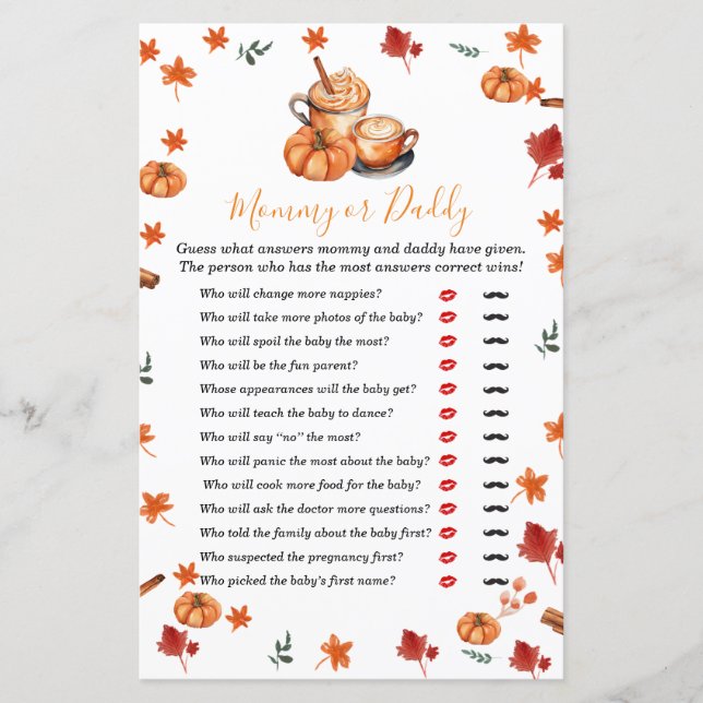 Babydusche Brauspulkin Spice Mommy oder Daddy (Vorderseite)