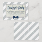 Babydusche bringen Boy Navy Krawatte Beilage Begleitkarte (Vorne/Hinten)