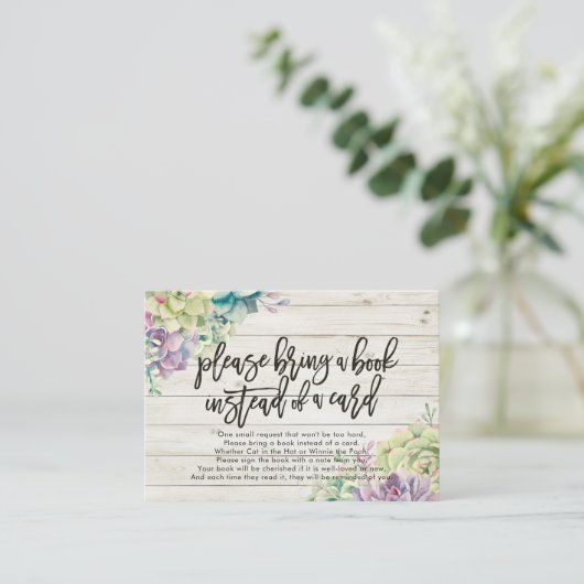 Babydusche bringen Sie bitte ein Buch anstelle ein Begleitkarte (Stehend Vorderseite)