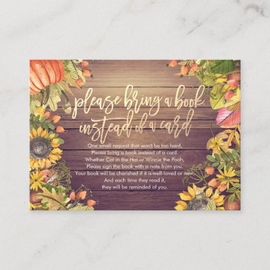 Babydusche bringen Sie bitte ein Buch anstelle ein Begleitkarte (Vorderseite)